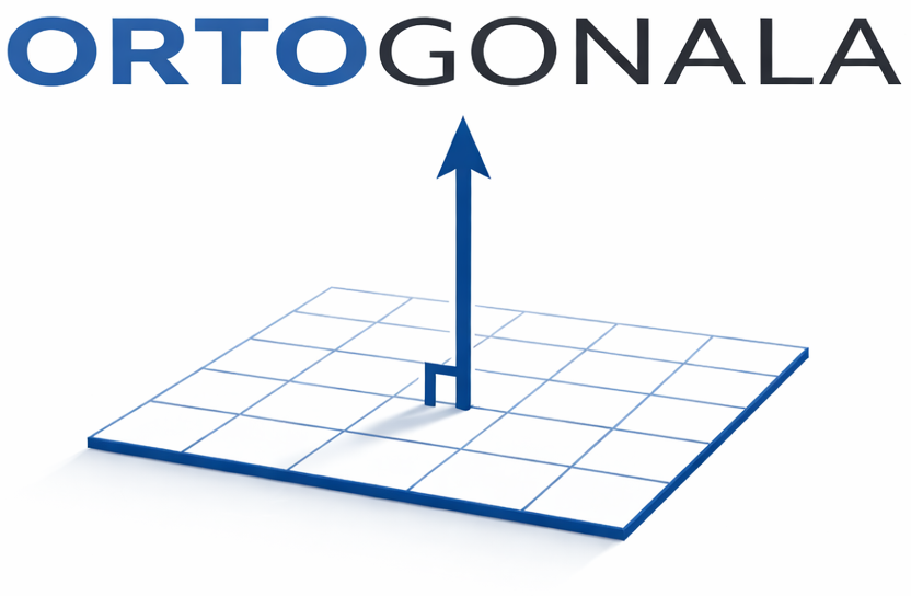 Ortogonala – ortogonalna mreža z navpično puščico